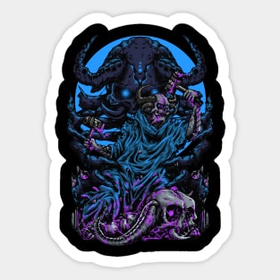 Hammer Skull Sticker